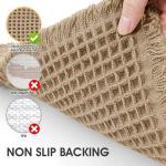 Beige Non-Slip Waffle Bath Mat 32"x20