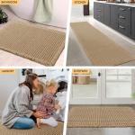 Beige Non-Slip Waffle Bath Mat 32"x20