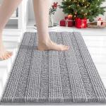 Lightweight Non-Slip Chenille Bath Rug 24x16