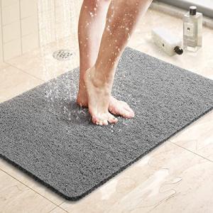 Non-Slip Shower Mat with Drain, Quick Drying