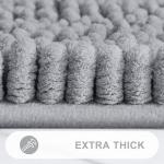 Lightweight Non-Slip Chenille Bath Rug 24x16