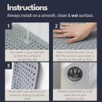 Non-Slip Bathtub Mat with Easy Dry Hooks