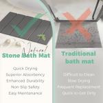 Non-Slip Diatomite Bath Mat - Easy to Clean