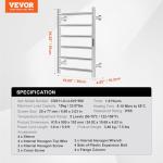 Wall-Mounted Heated Towel Rack with Timer