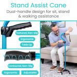 Vive Stand Assist Cane with Extra Handle