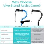 Vive Stand Assist Cane with Extra Handle