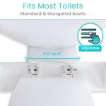 Adjustable Toilet Safety Rail with Easy-Flip Handles