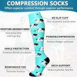 Bluemaple 6 Pack Easy-Grip Compression Socks
