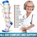 Bluemaple 6 Pack Easy-Grip Compression Socks