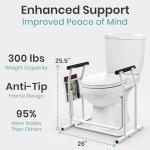 Toilet Safety Rail with Easy Grip Handles