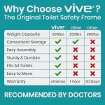 Toilet Safety Rail with Easy Grip Handles