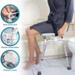 DMI Adjustable Shower Chair with Easy Grip