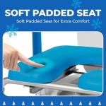 Raised Toilet Seat with Handles and Padded Armrests