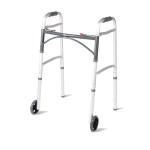 Healthline Adjustable Folding Walker with Wheels