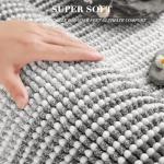 Non-Slip Chenille Bathroom Mats Set, Gray