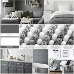 Non-Slip Chenille Bathroom Mats Set, Gray