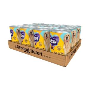Strong Heart Wet Dog Food - Beef & Bacon, 12 Cans