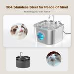 Stainless Steel Cat Water Fountain for Pets
