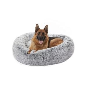 Cozy Round Donut Dog Bed for Large Pets