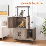 HOOBRO 2-in-1 Cat Litter Box Furniture with Toys