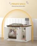 Stylish Hidden Cat Litter Box Enclosure Cabinet