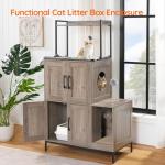 HOOBRO 2-in-1 Cat Litter Box Furniture with Toys