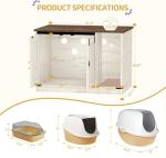 Stylish Hidden Cat Litter Box Enclosure Cabinet