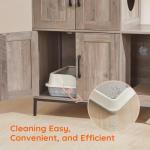 HOOBRO 2-in-1 Cat Litter Box Furniture with Toys