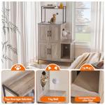 HOOBRO 2-in-1 Cat Litter Box Furniture with Toys