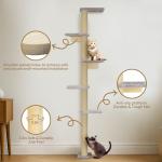5-Tier Wall-Mounted Cat Tree Tower