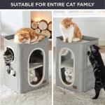 Cozy 2-Story Cat House with Scratch Pad