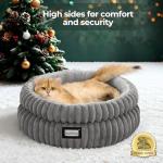 Washable Round Plush Cat Bed for Indoor Cats