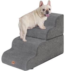 Made4Pets 4-Step Dog Stairs Ramp - Grey