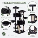 Large Multi-Level Cat Tree with Scratch Posts