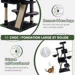 Large Multi-Level Cat Tree with Scratch Posts