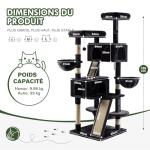 Large Multi-Level Cat Tree with Scratch Posts