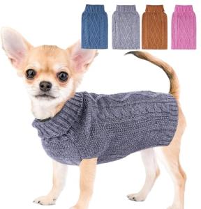 Cozy Knitted Turtleneck Sweater for Small Dogs