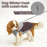Cozy Fleece Dog Sweater with Leash Hole