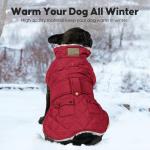 Warm Waterproof Dog Coat with Fleece Lining