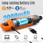 Casfuy 6-Speed Dog Nail Grinder with LED Lights