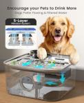 Large Dog Water Fountain with Multi-Filtration System