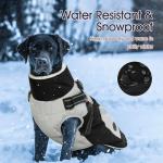 XL Waterproof Dog Coat - Black Zip Up Jacket