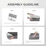 Washable Orthopedic Dog Bed, Large, Grey