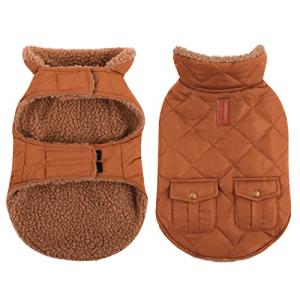 Cozy Quilted Winter Dog Coat with Pockets