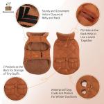 Cozy Quilted Winter Dog Coat with Pockets