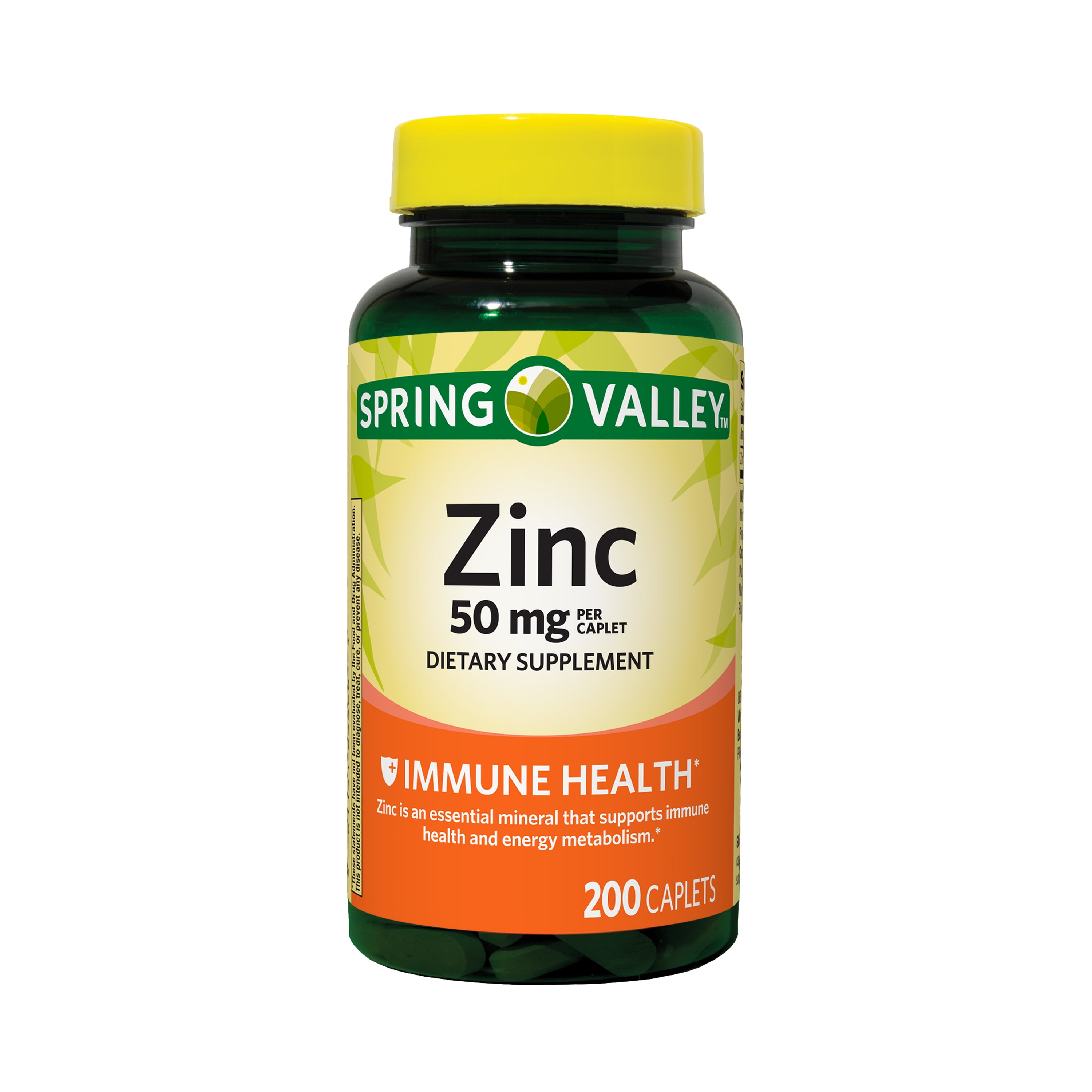 Spring Valley Zinc Immune Support Caplets 50mg 200ct