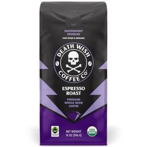 Death Wish Whole Bean Espresso Roast Coffee, 14 oz