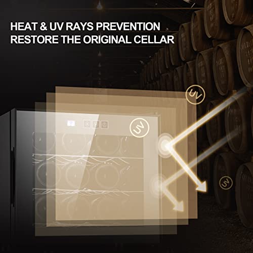 12-Bottle Mini Wine Cooler with Digital Control