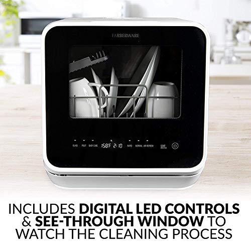 Farberware Portable Countertop Dishwasher with 5 Programs