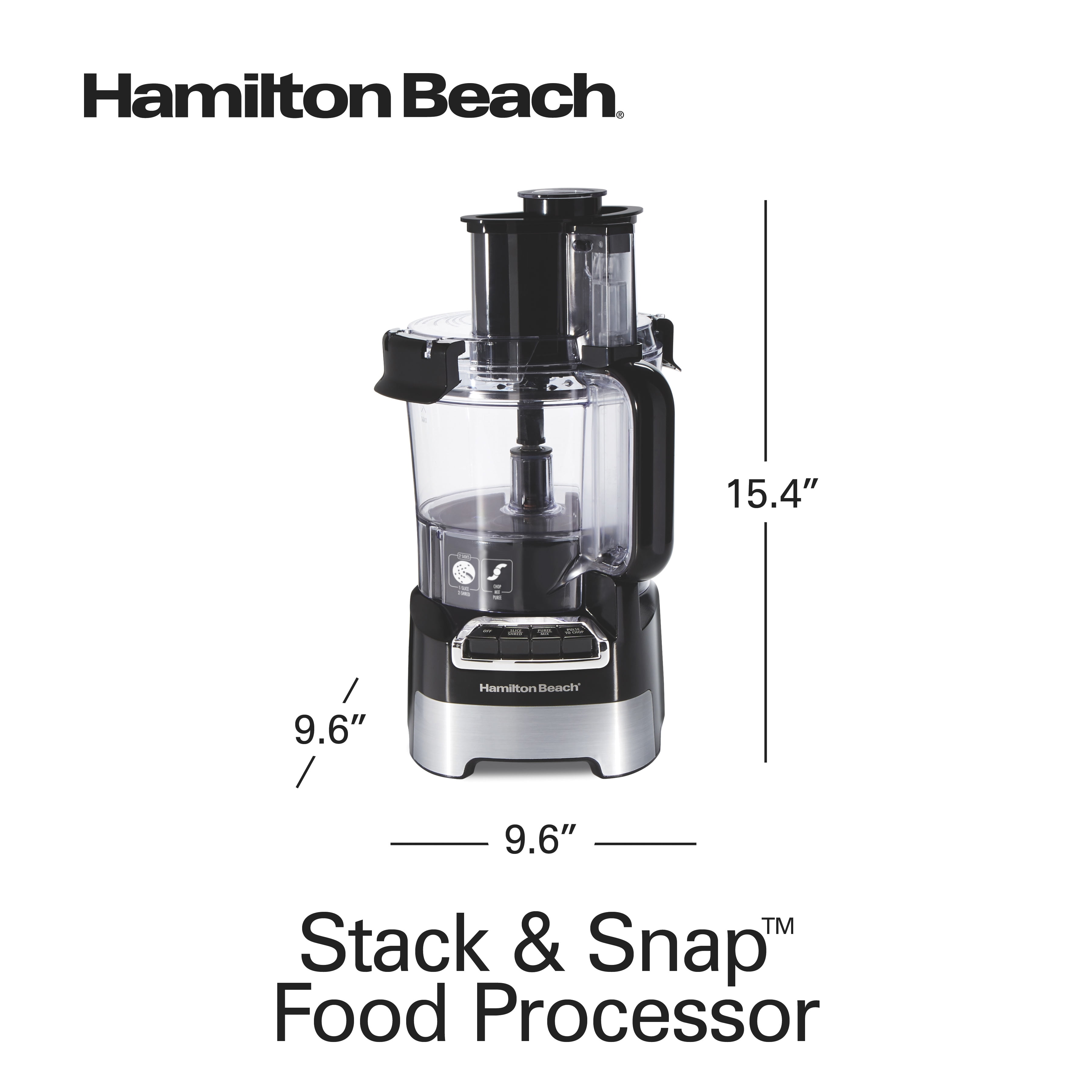 Hamilton Beach Stack & Snap 10 Cup Food Processor, Model 70723